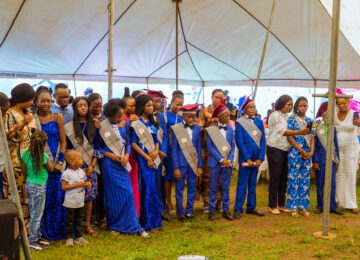 Line-up of 2022 SS 3 Graduating Students